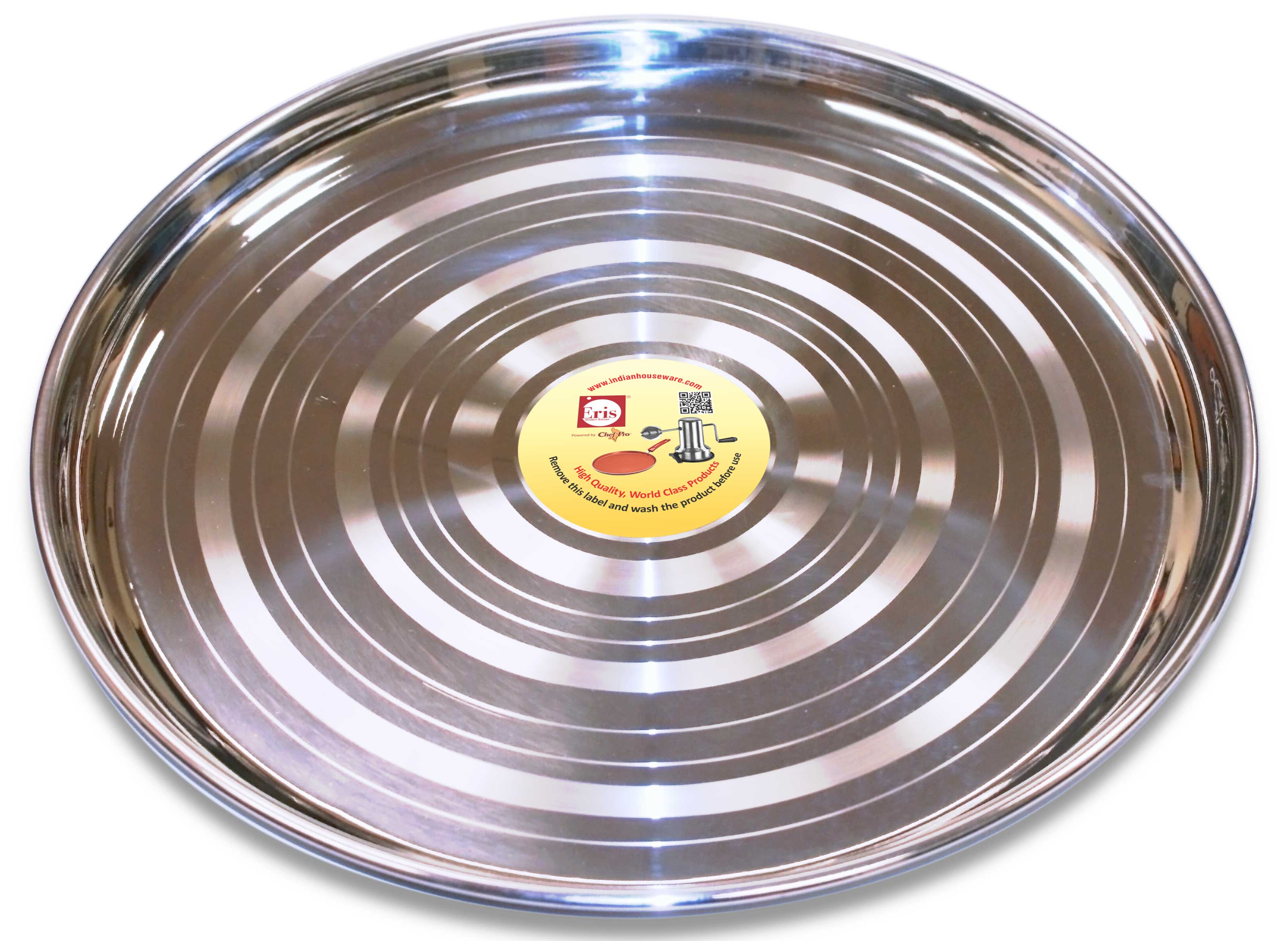 Eris 16" Steel Thaal - Dinner Plate